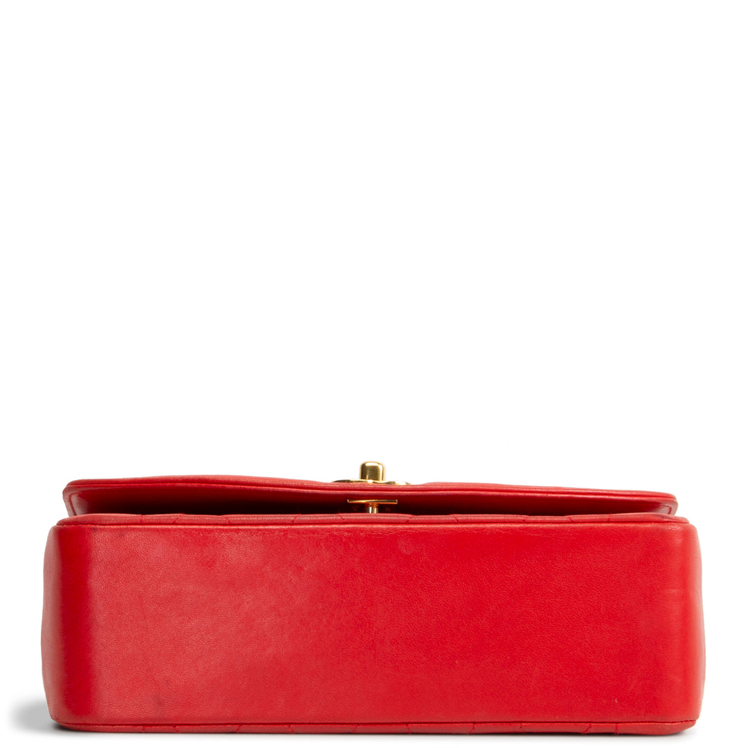 Chanel Vintage Lambskin Small Diana Flap - Red OUTLET FINAL SALE