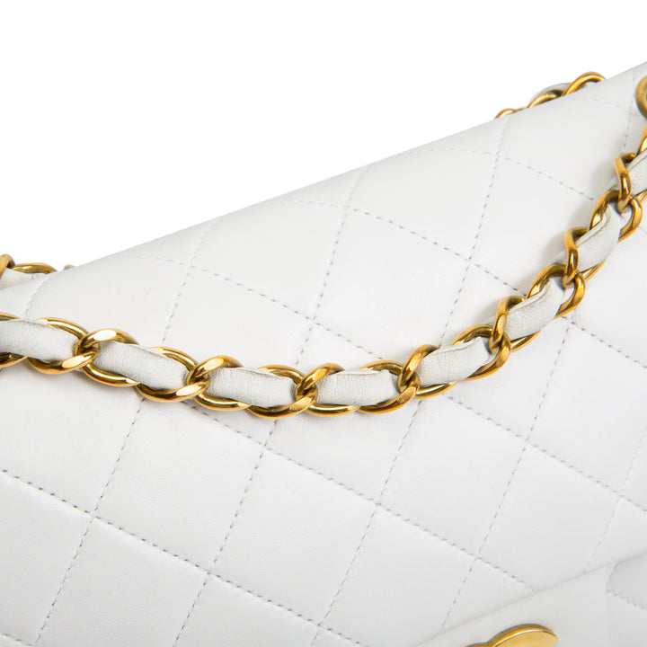 Chanel Vintage Small White Double Flap - Quilted Lambskin OUTLET FINAL SALE