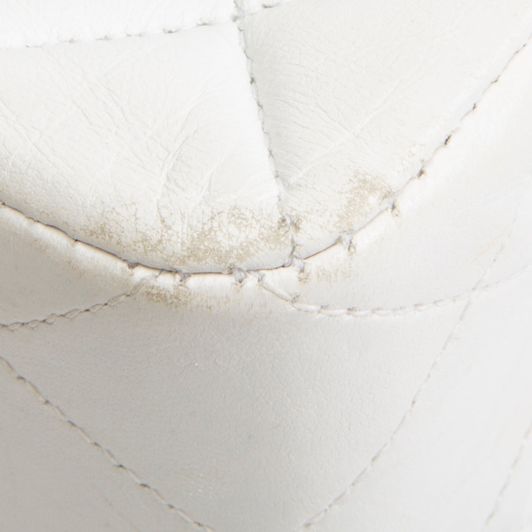Chanel Vintage Small White Double Flap - Quilted Lambskin OUTLET FINAL SALE
