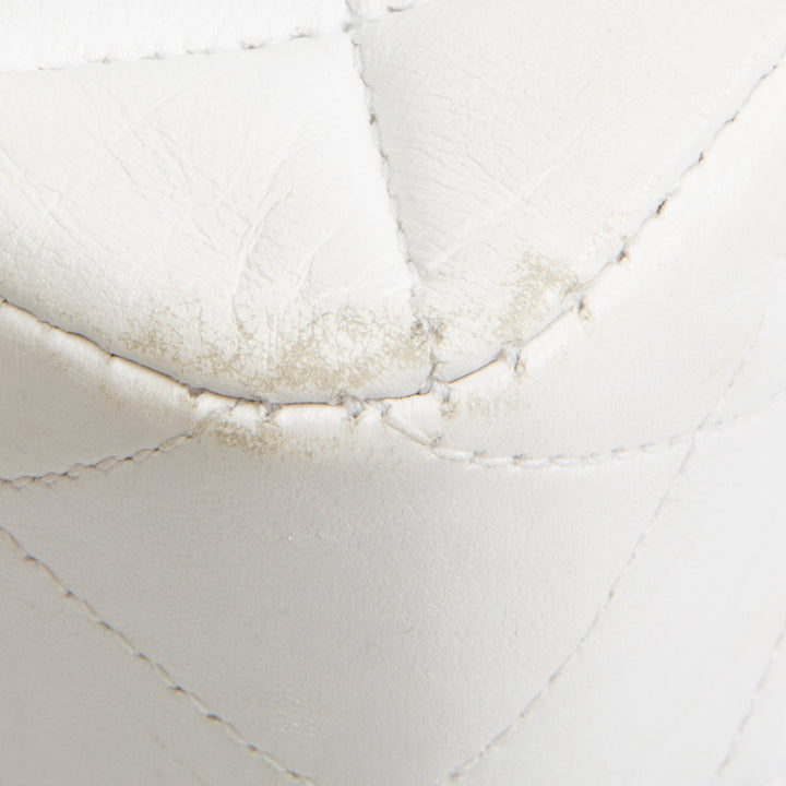 Chanel Vintage Small White Double Flap - Quilted Lambskin OUTLET FINAL SALE
