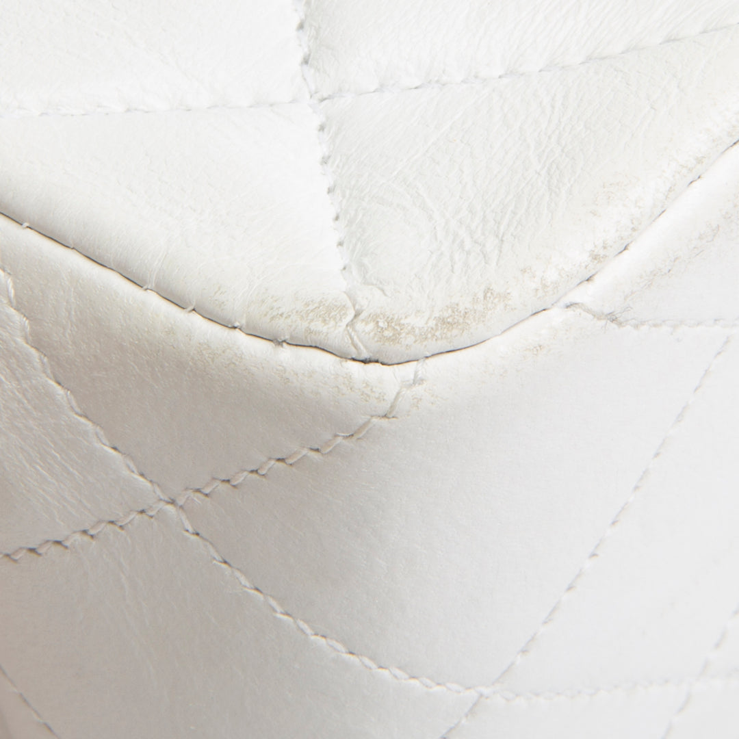 Chanel Vintage Small White Double Flap - Quilted Lambskin OUTLET FINAL SALE