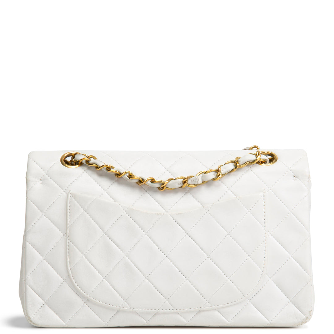 Chanel Vintage Small White Double Flap - Quilted Lambskin OUTLET FINAL SALE