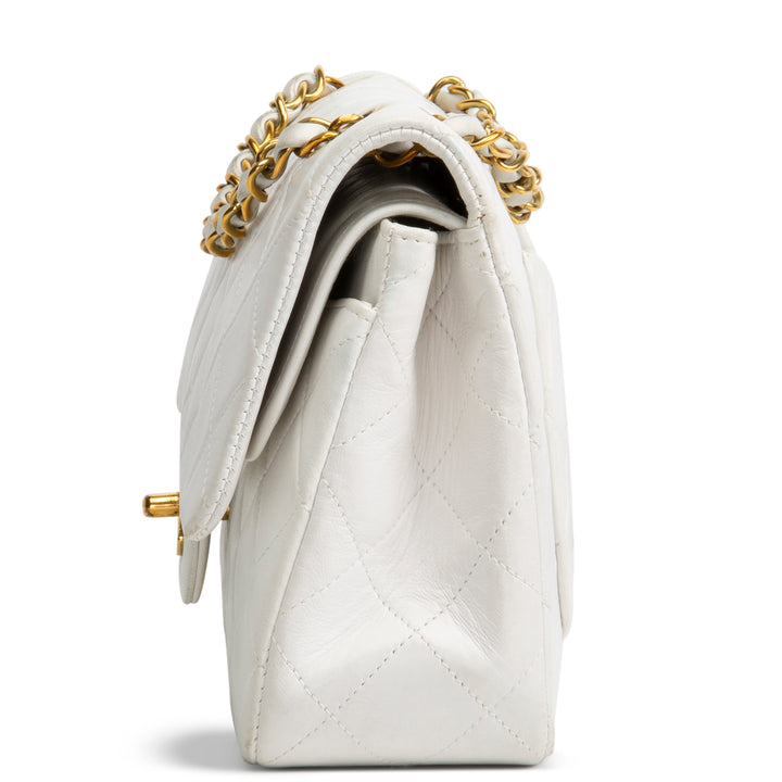 Chanel Vintage Small White Double Flap - Quilted Lambskin OUTLET FINAL SALE