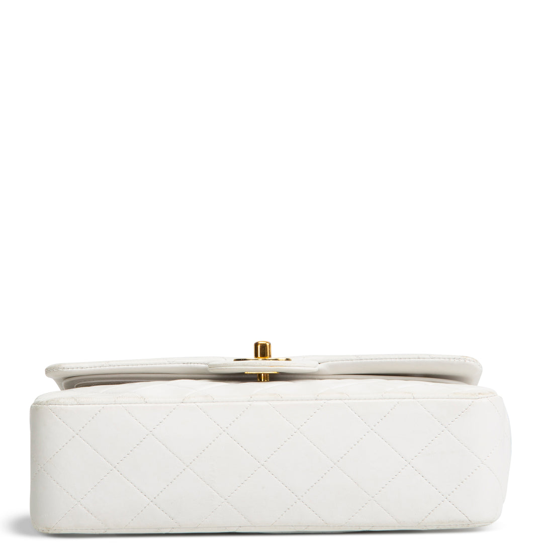 Chanel Vintage Small White Double Flap - Quilted Lambskin OUTLET FINAL SALE
