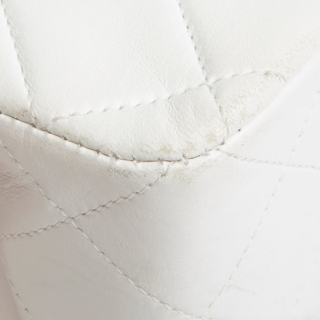 Chanel Vintage Small White Double Flap - Quilted Lambskin OUTLET FINAL SALE