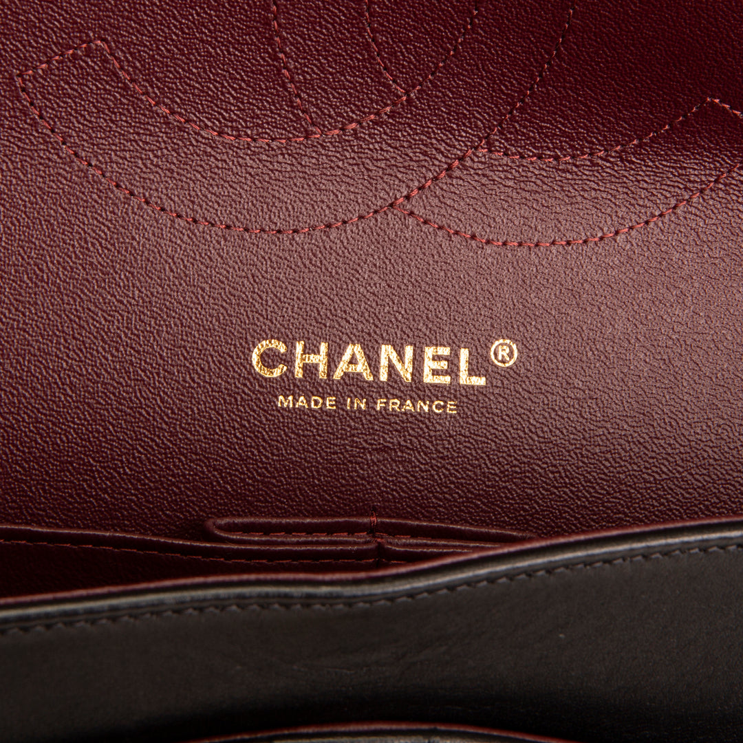 CHANEL Lambskin Classic Double Flap Jumbo - Black