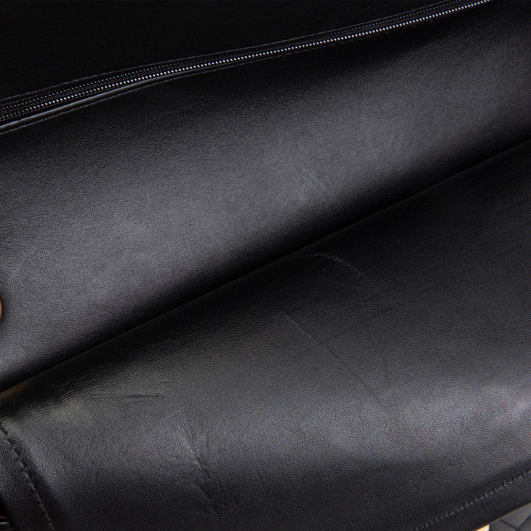 CHANEL Lambskin Classic Double Flap Jumbo - Black