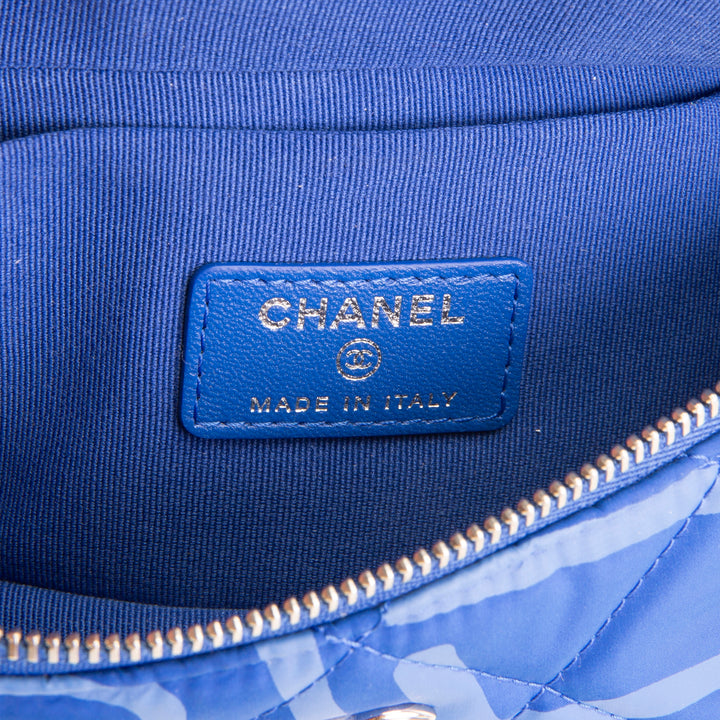 CHANEL Coco Neige Arm Coin Purse - Blue