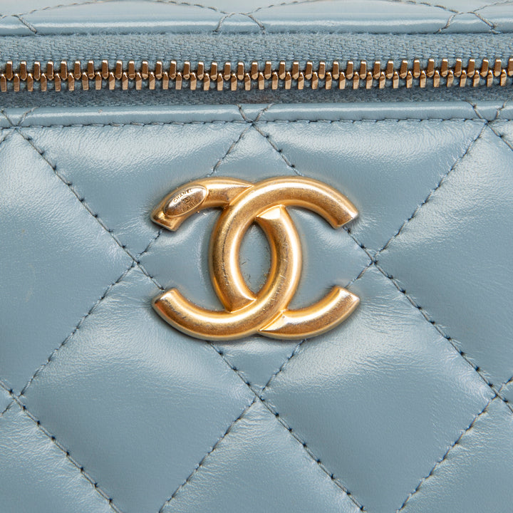 CHANEL Vanity Case w/ Adjustable Chain Strap - Quilted Lambskin