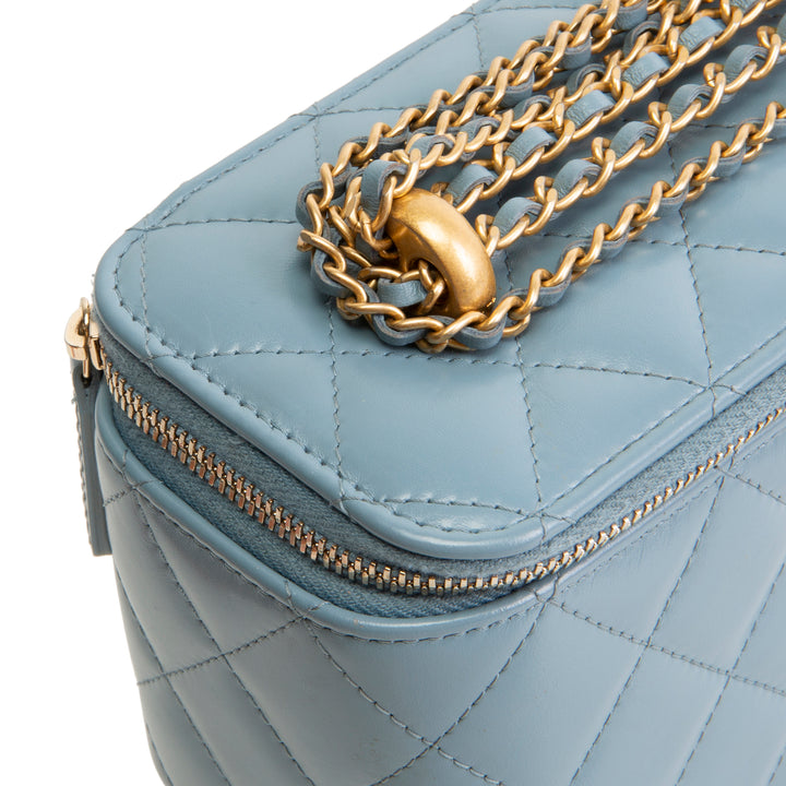 CHANEL Vanity Case w/ Adjustable Chain Strap - Quilted Lambskin