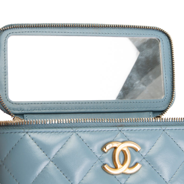 CHANEL Vanity Case w/ Adjustable Chain Strap - Quilted Lambskin