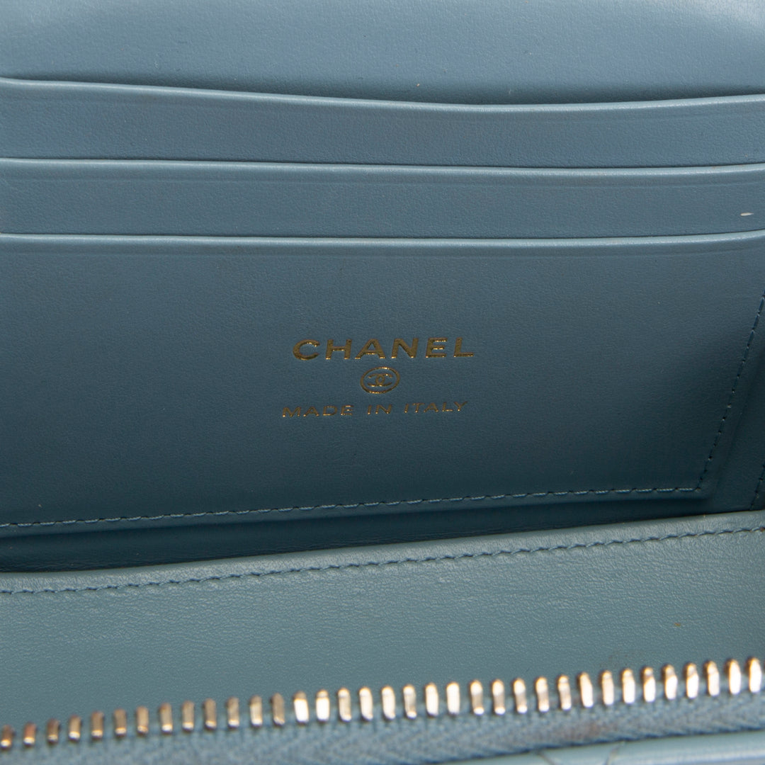 CHANEL Vanity Case w/ Adjustable Chain Strap - Quilted Lambskin