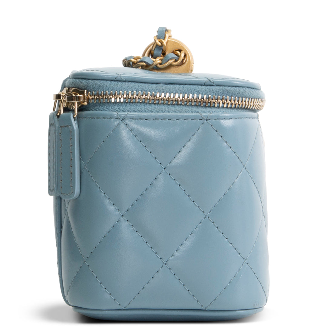 CHANEL Vanity Case w/ Adjustable Chain Strap - Quilted Lambskin