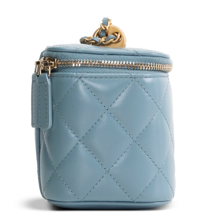 CHANEL Vanity Case w/ Adjustable Chain Strap - Quilted Lambskin