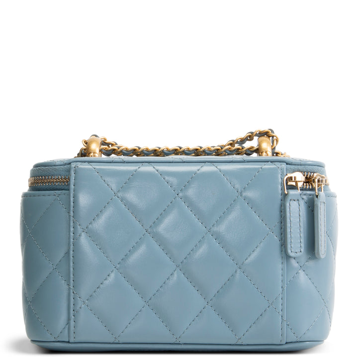 CHANEL Vanity Case w/ Adjustable Chain Strap - Quilted Lambskin