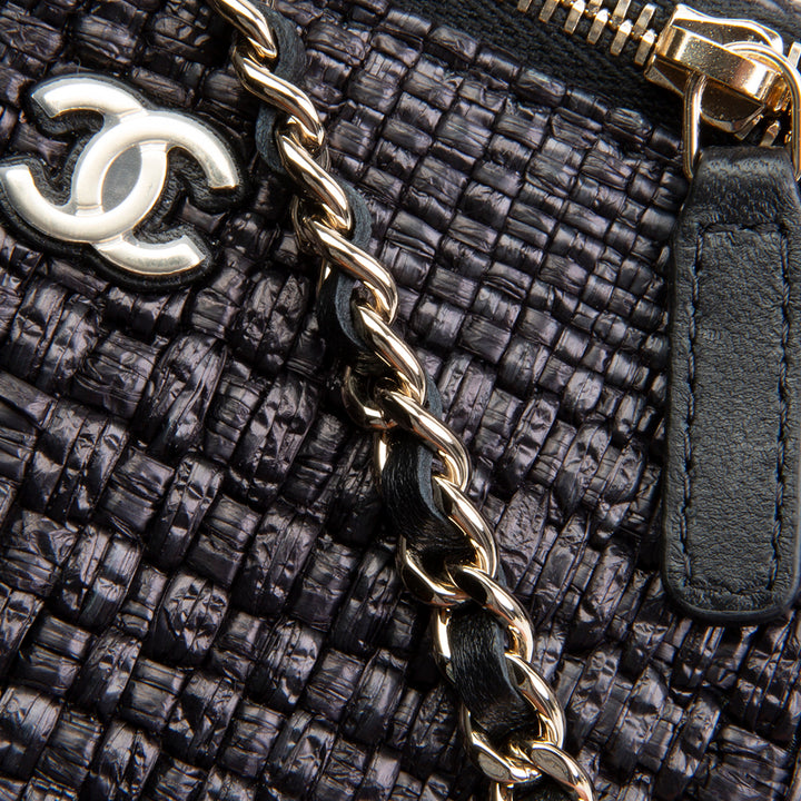 CHANEL Raffia Vanity Case