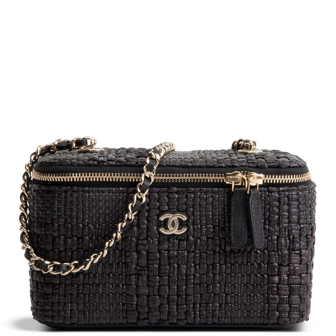 CHANEL Raffia Vanity Case