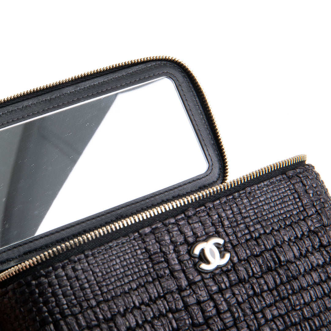 CHANEL Raffia Vanity Case