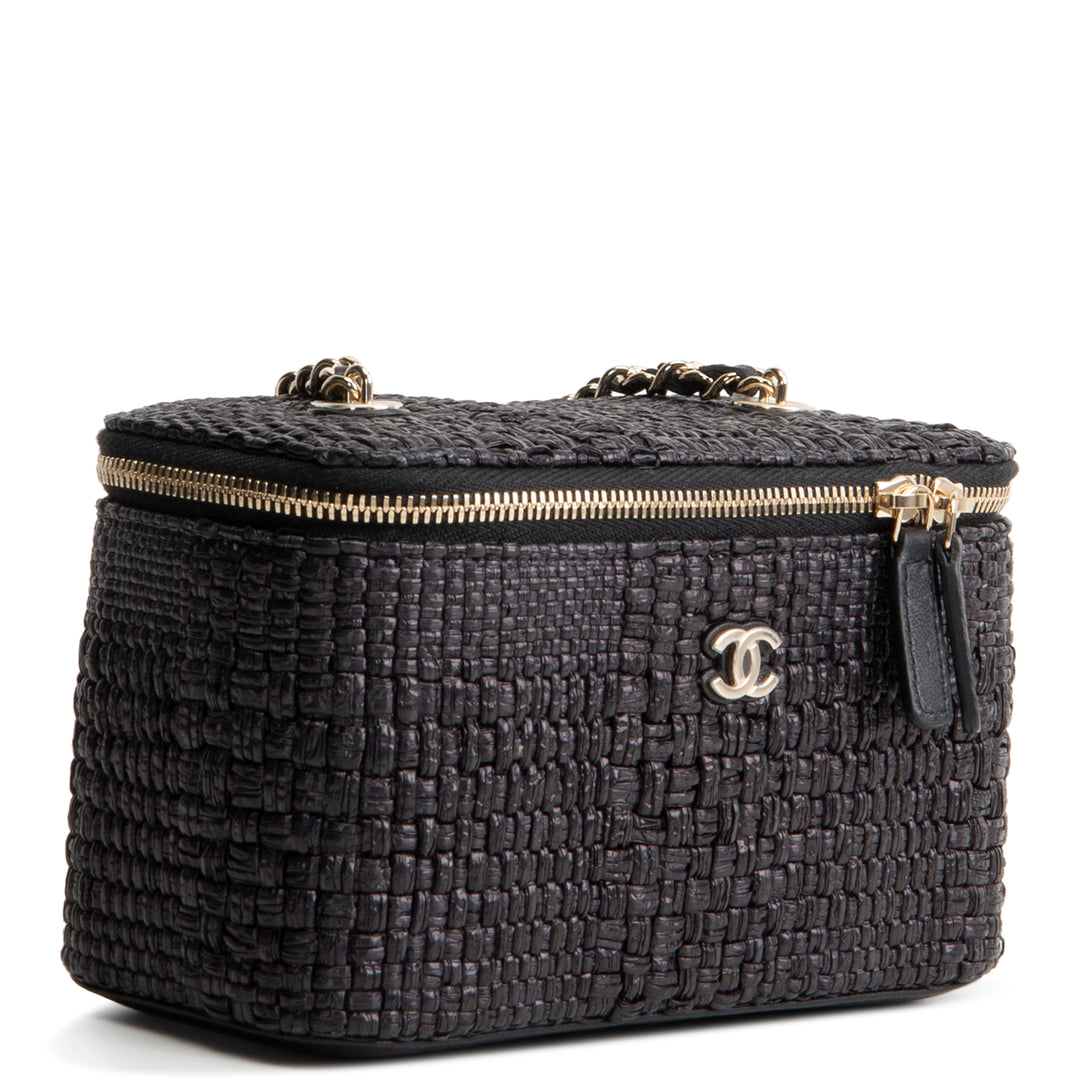 CHANEL Raffia Vanity Case