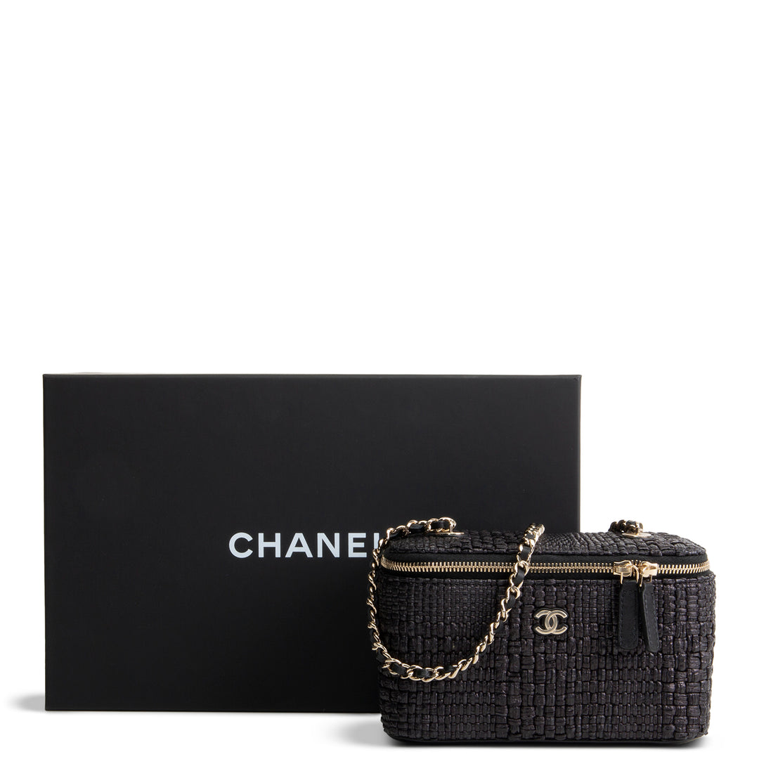 CHANEL Raffia Vanity Case