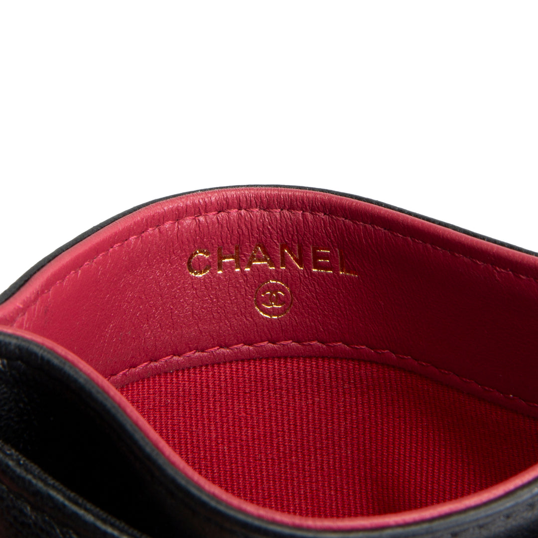 CHANEL 19 Card Holder - Black