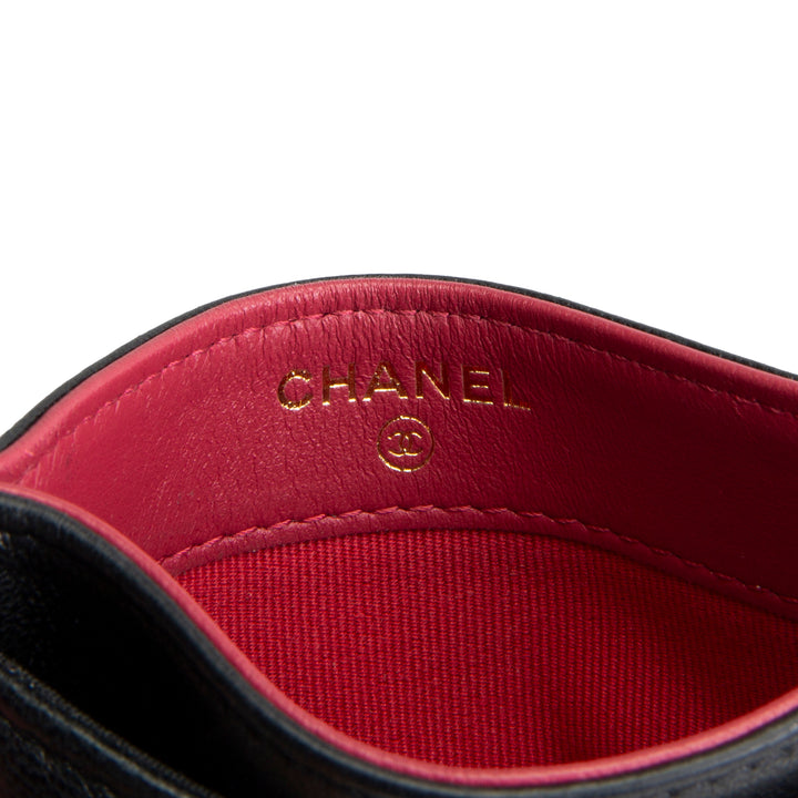 CHANEL 19 Card Holder - Black