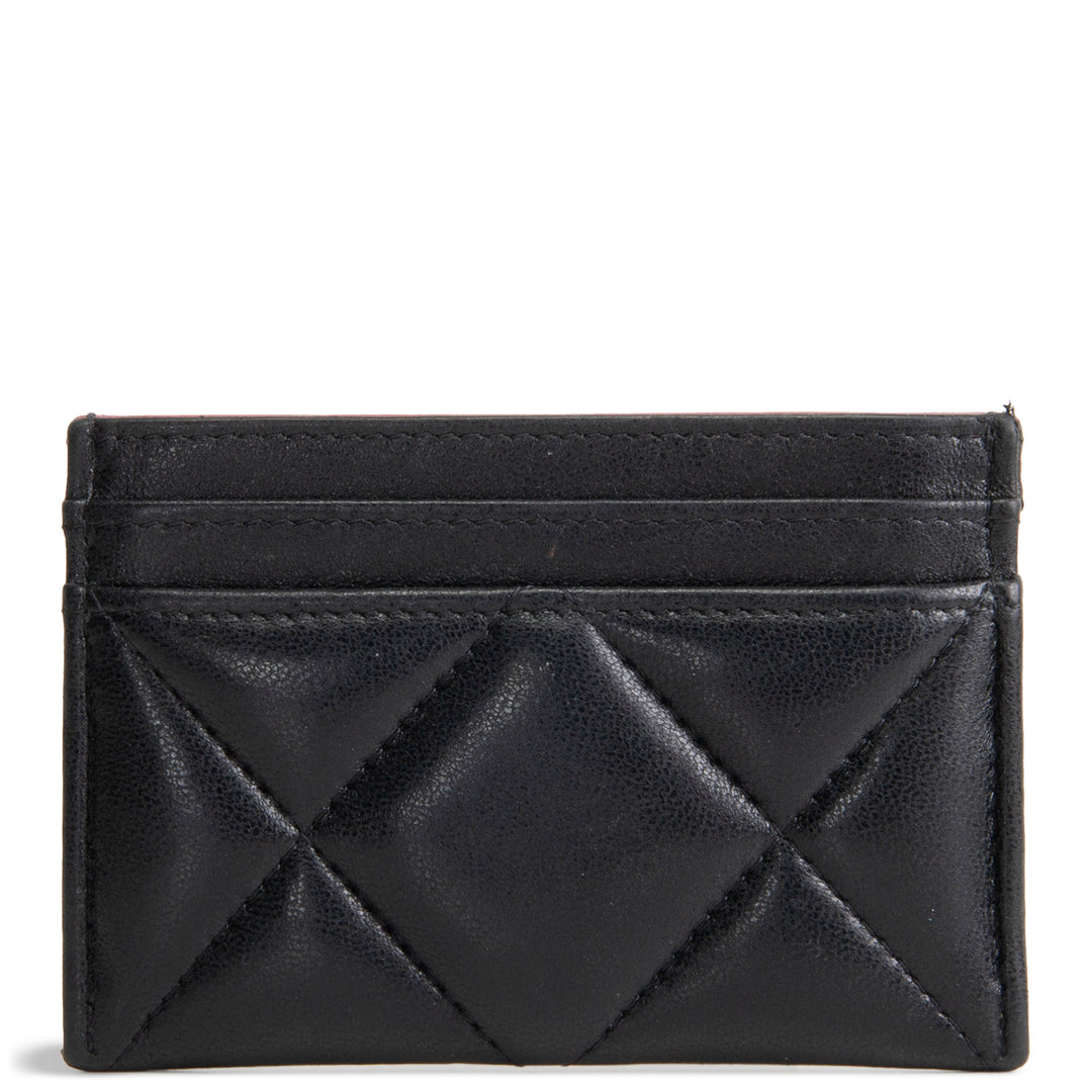 CHANEL 19 Card Holder - Black