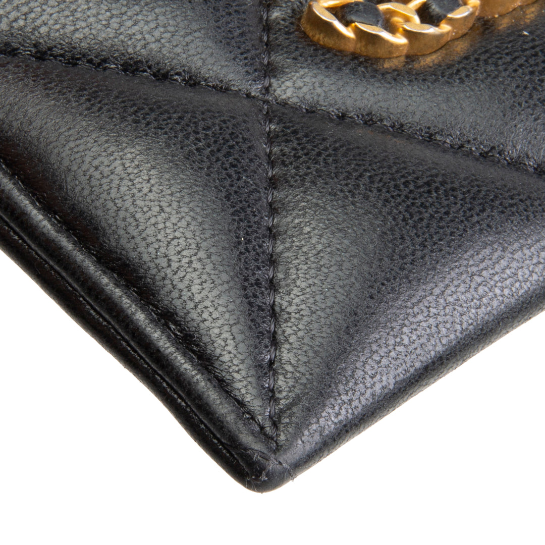 CHANEL 19 Card Holder - Black