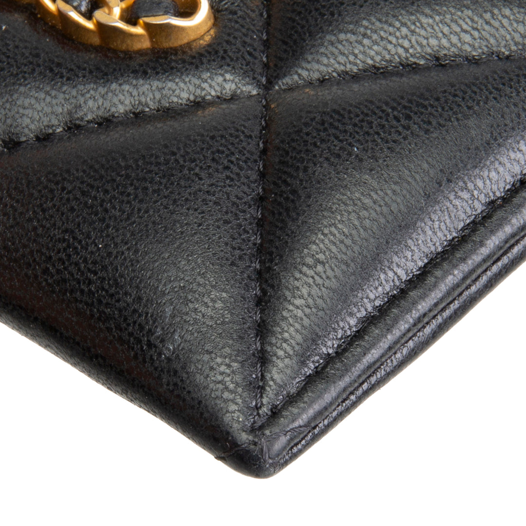 CHANEL 19 Card Holder - Black