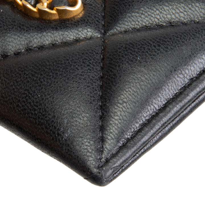 CHANEL 19 Card Holder - Black
