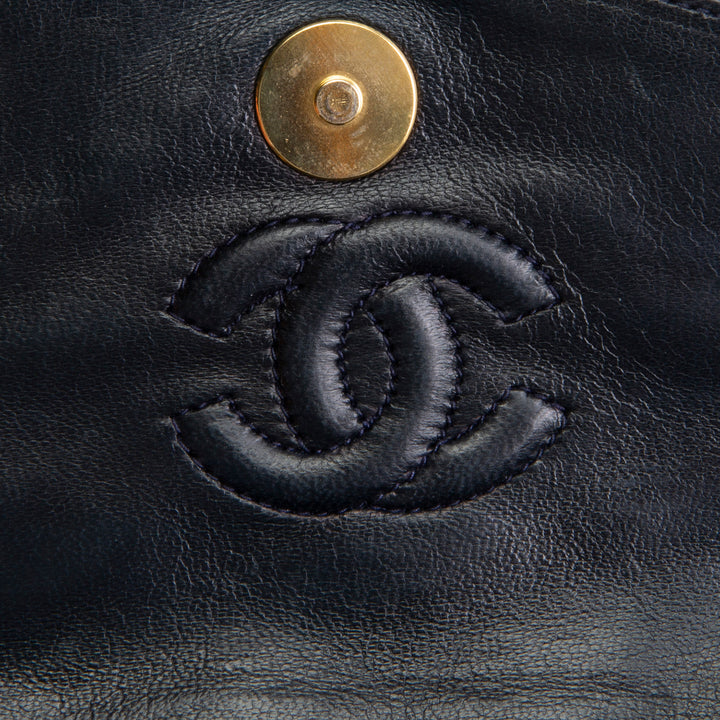 CHANEL Vintage Linen Timeless Double Flap Tassel Shoulder Bag