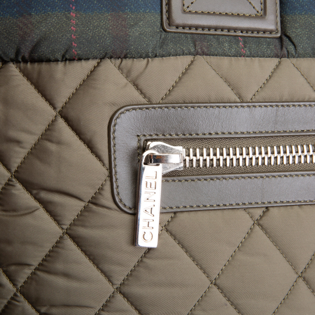 CHANEL Nylon Coco Cocoon Tote - Olive Green