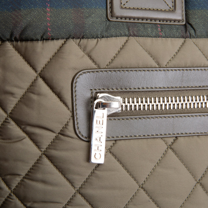 CHANEL Nylon Coco Cocoon Tote - Olive Green