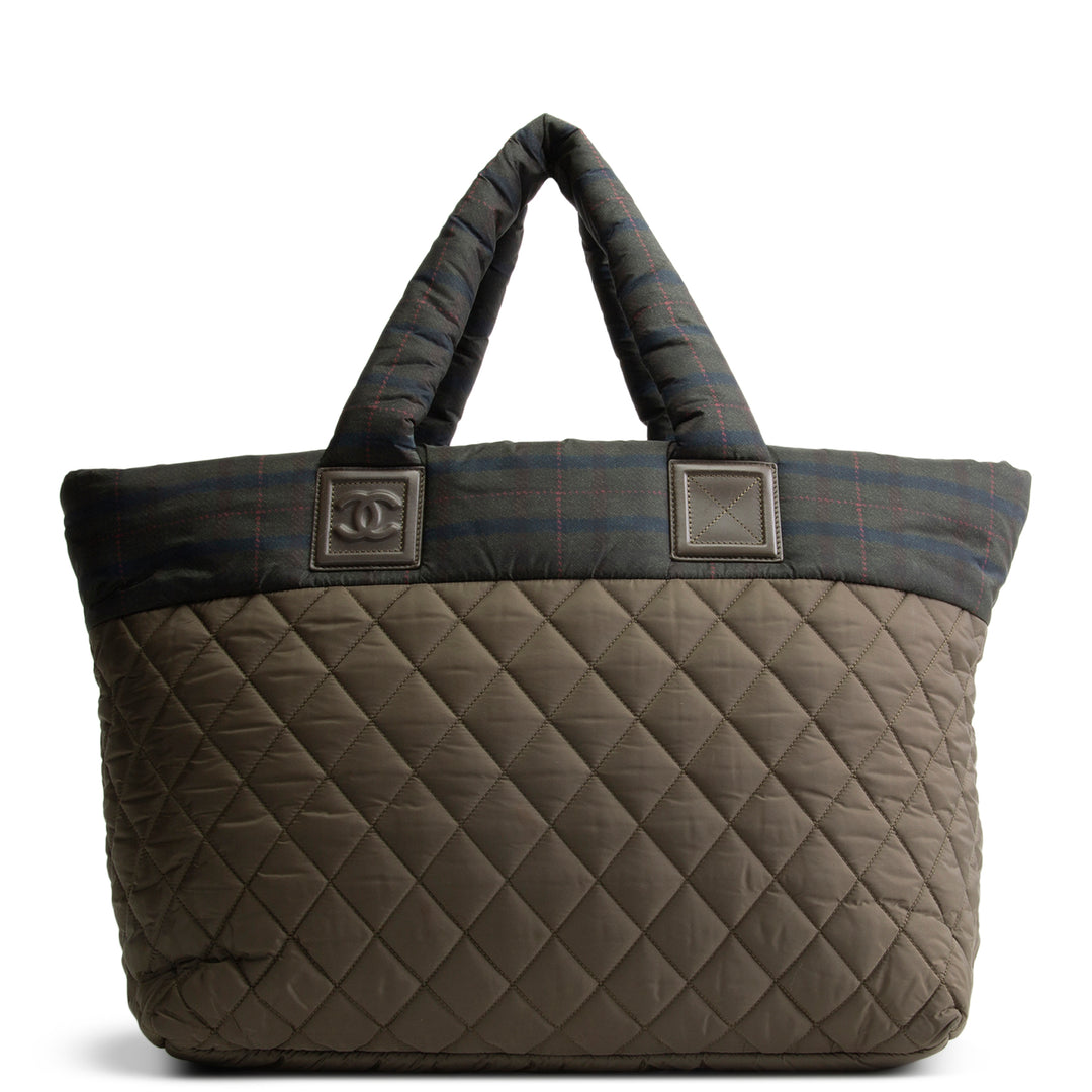 CHANEL Nylon Coco Cocoon Tote - Olive Green