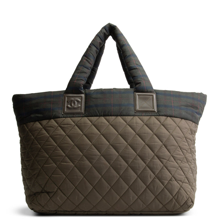 CHANEL Nylon Coco Cocoon Tote - Olive Green