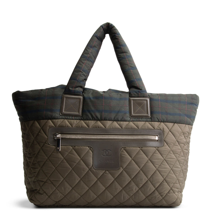 CHANEL Nylon Coco Cocoon Tote - Olive Green