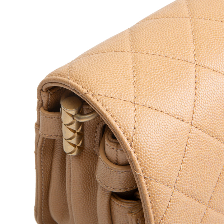 CHANEL CC Round Flap Compartment Messenger - Mini