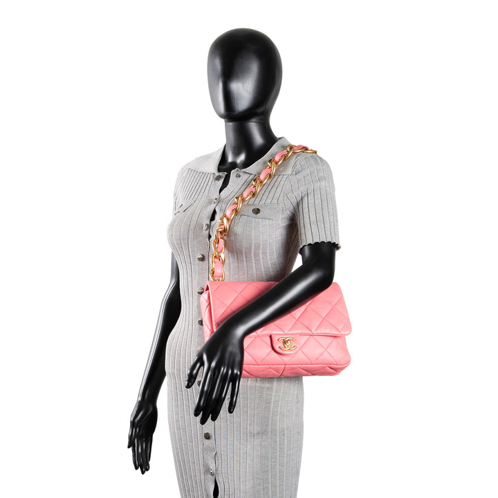 CHANEL Funky Town Medium Flap Bag - Pink