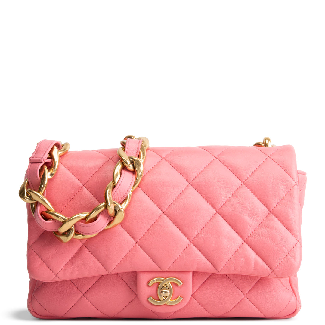 CHANEL Funky Town Medium Flap Bag - Pink