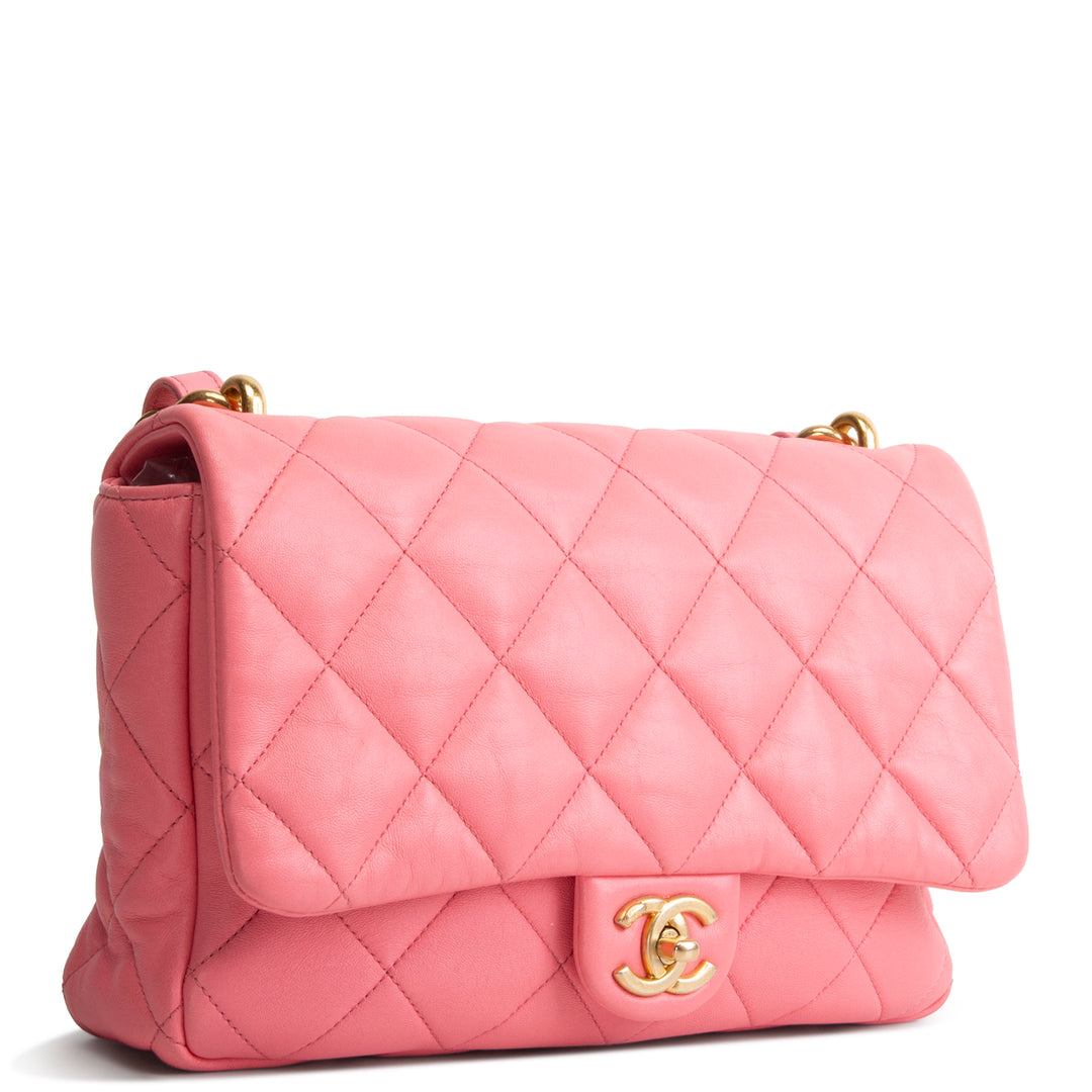 CHANEL Funky Town Medium Flap Bag - Pink