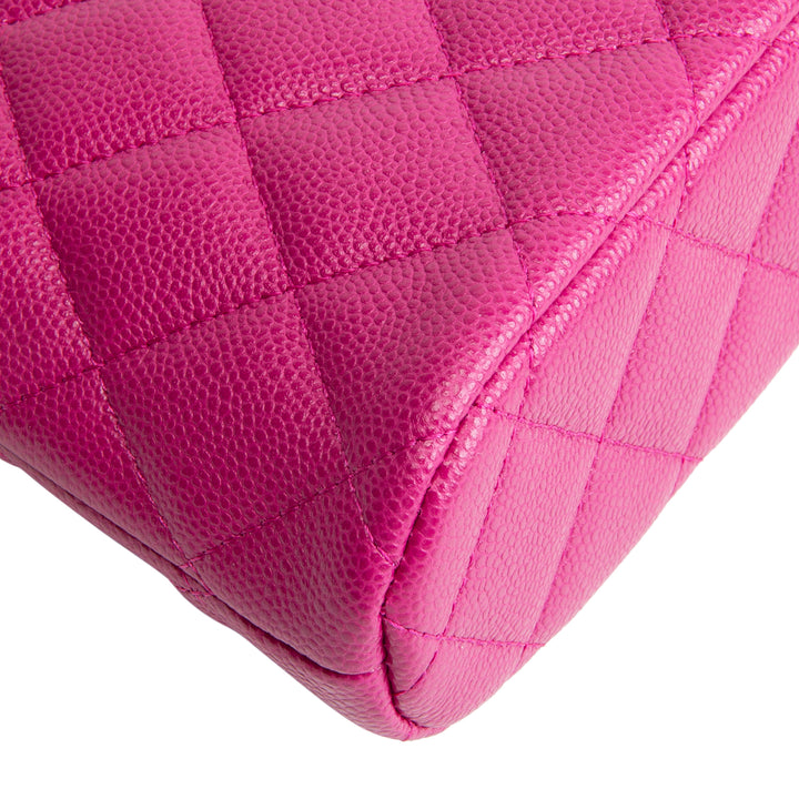 CHANEL Classic Clutch w/ Chain - Quilted Caviar - Pink