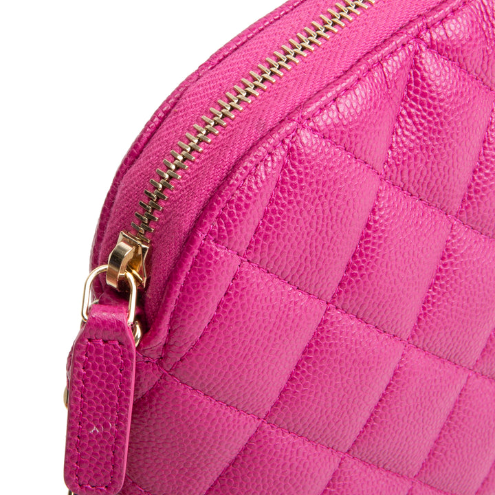 CHANEL Classic Clutch w/ Chain - Quilted Caviar - Pink