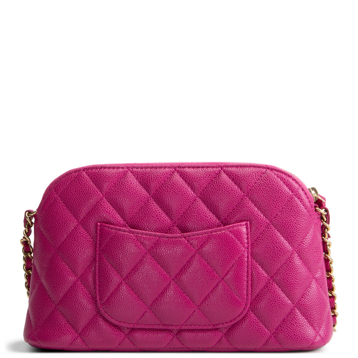 CHANEL Classic Clutch w/ Chain - Quilted Caviar - Pink