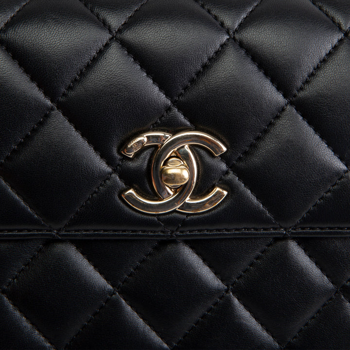 CHANEL Trendy CC Small Flap Top Handle - Black