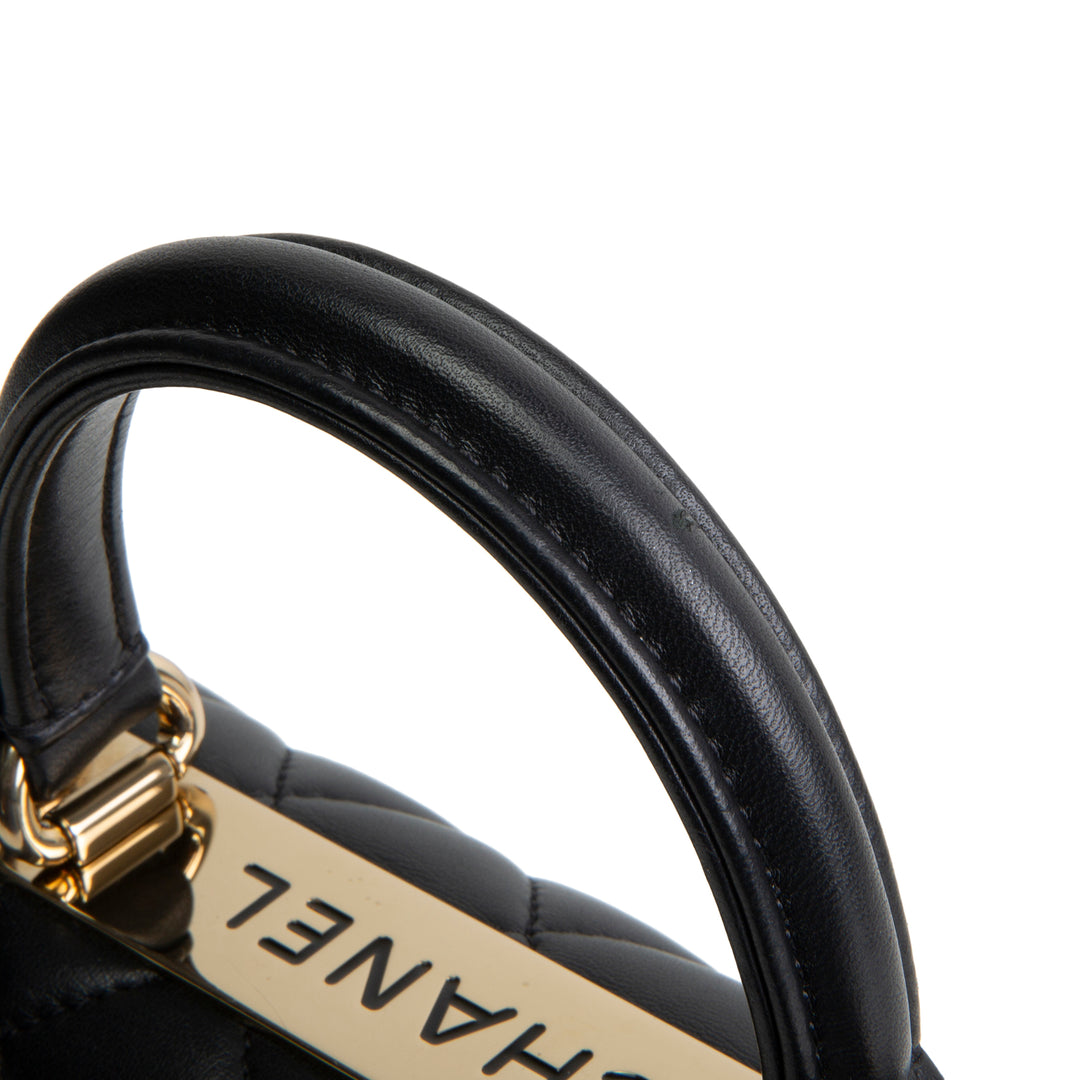CHANEL Trendy CC Small Flap Top Handle - Black