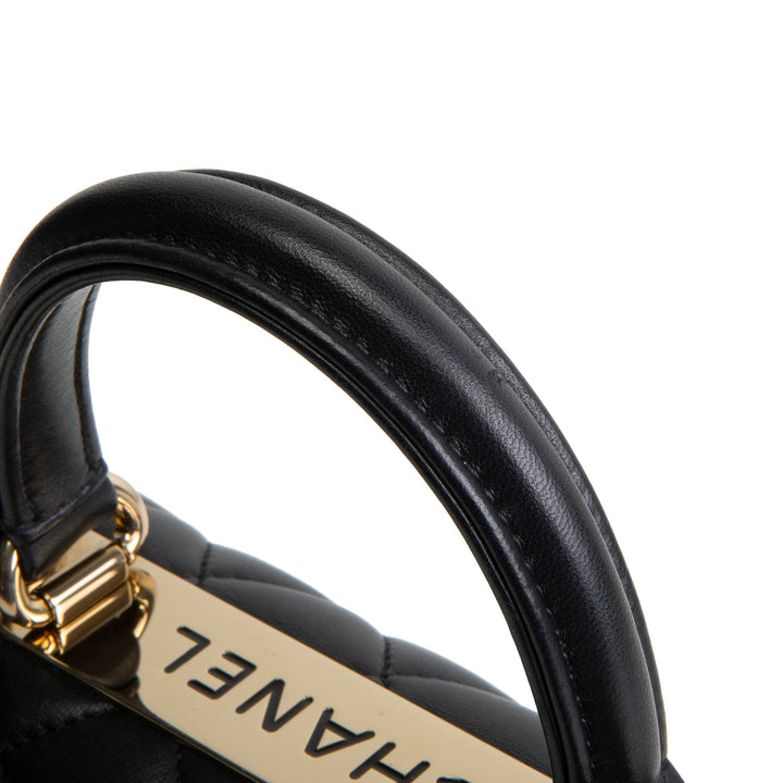 CHANEL Trendy CC Small Flap Top Handle - Black