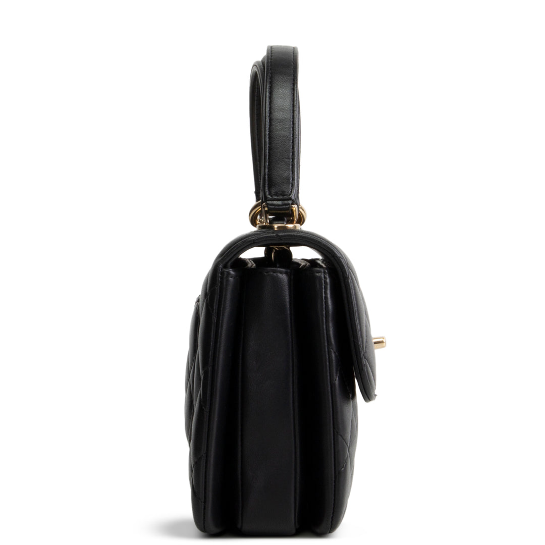 CHANEL Trendy CC Small Flap Top Handle - Black