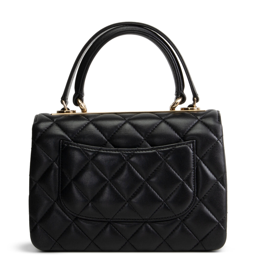 CHANEL Trendy CC Small Flap Top Handle - Black