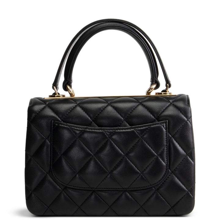 CHANEL Trendy CC Small Flap Top Handle - Black