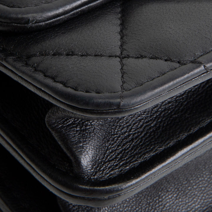 CHANEL Lambskin Trendy Wallet On Chain - Black OUTLET FINAL SALE